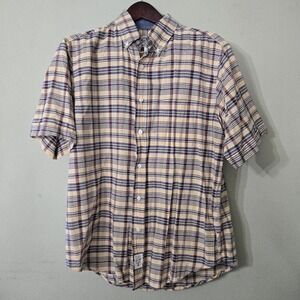 Ralph Lauren Polo Jeans Co Men's Button Up‎ Short Sleeve Shirt Plaid Medium